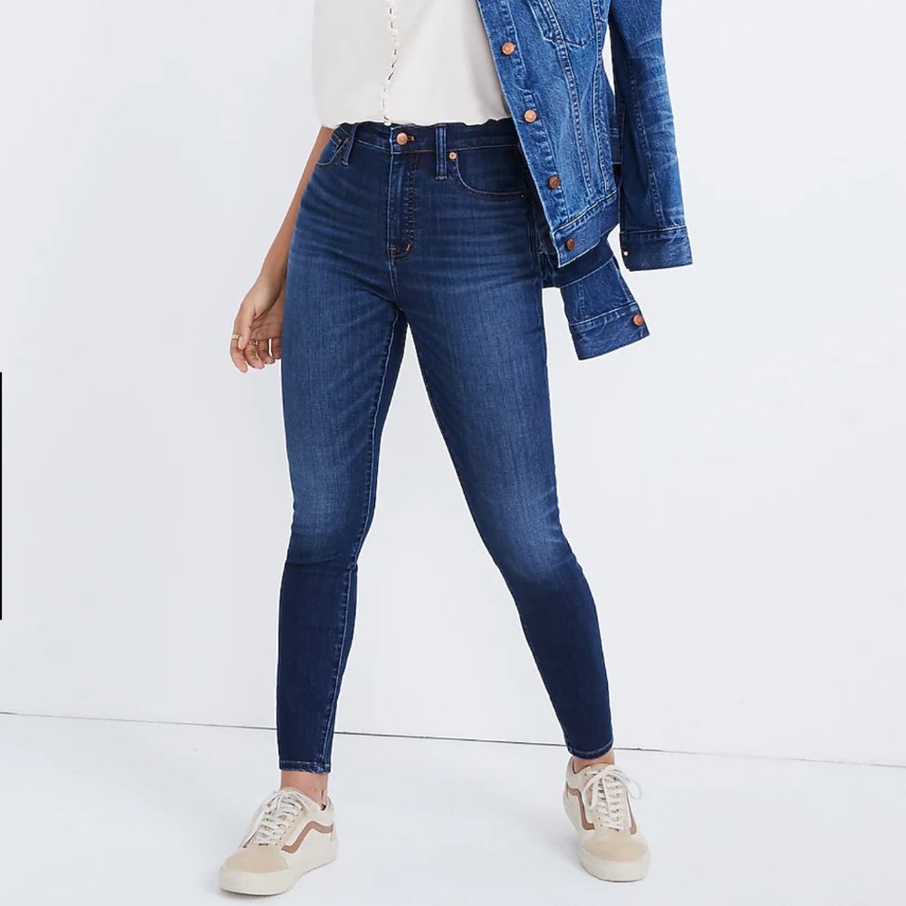 Madewell 9" High Rise Skinny Jeans Danny Wash Sz 26